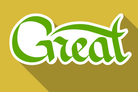 Typographical Design Concept . "Great"のイラスト素材