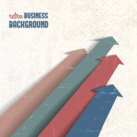 Flat textured business diagram background with arrows vector illustrationのイラスト素材