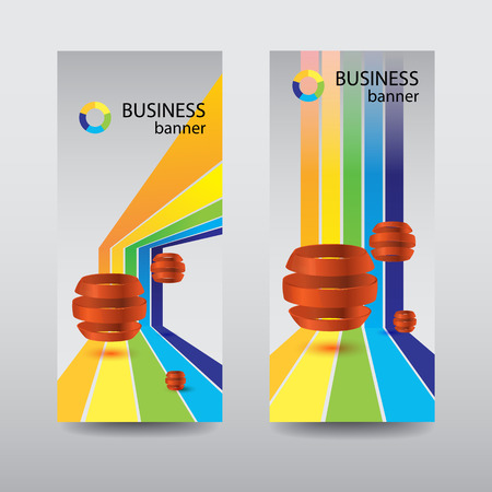 Abstract Infographic Vertical Bannersのイラスト素材