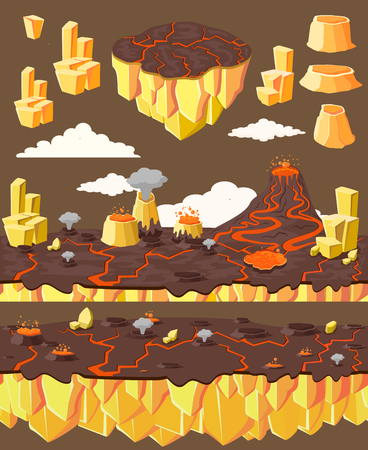 Isometric Level Game Landscape Conceptのイラスト素材