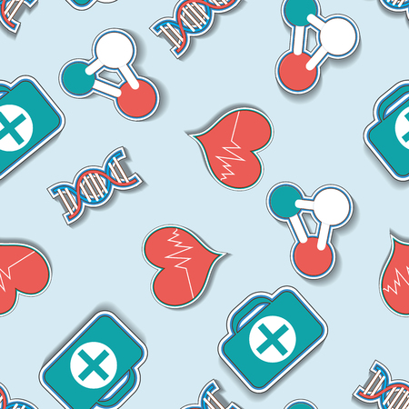 Healthcare Seamless Patternのイラスト素材