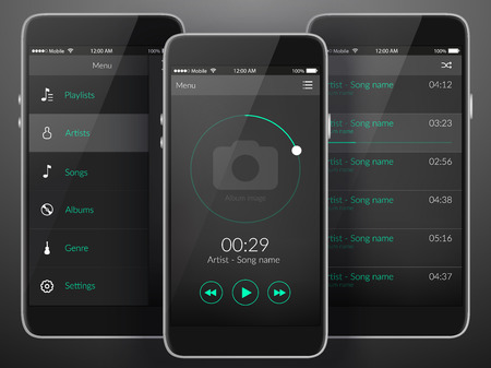 Mobile Application Designのイラスト素材