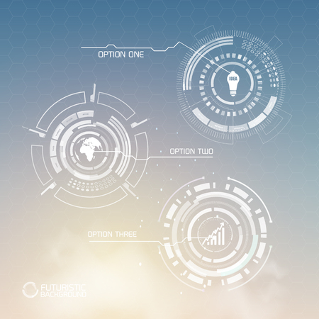 Digital Virtual Infographic Templateのイラスト素材