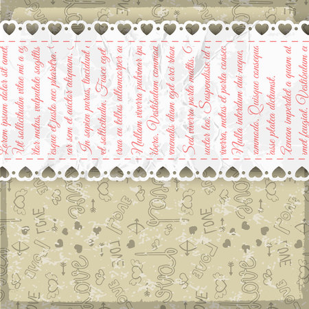 Valentine s Background With Letterのイラスト素材