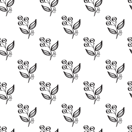 Minimalistic Floral Seamless Patternのイラスト素材