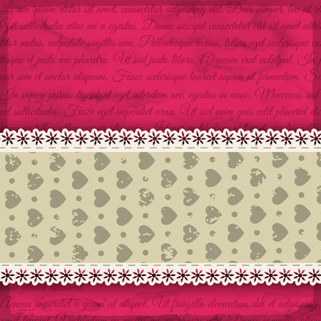 Pink heart patternのイラスト素材