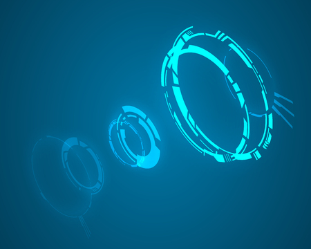 Virtual Technology Backgroundのイラスト素材