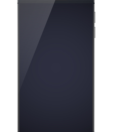 Realistic modern design smartphone concept on the white background with glossy black blank divided on two halfs because of shadow isolated vector illustrationのイラスト素材