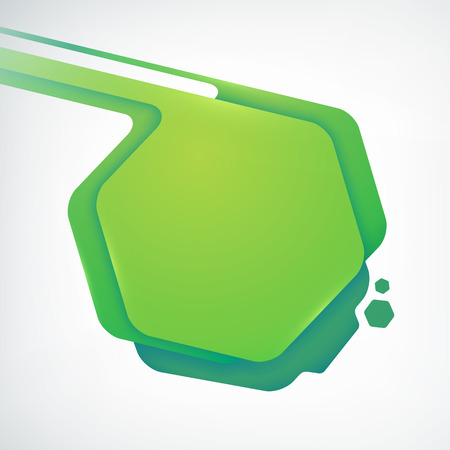 Abstract flat design concept with green geometric element on white background vector illustrationのイラスト素材