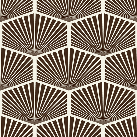 Modern Stylish Striped Hexagon Ornamentのイラスト素材