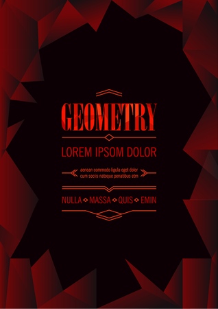 Abstract geometric polygonal advertising poster with text and triangular elegant structureのイラスト素材