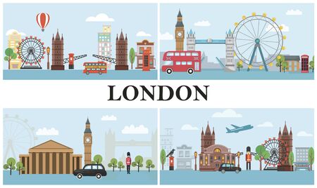 Travel To London compositionのイラスト素材