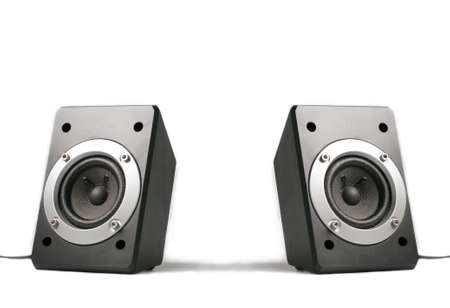 Speakers setup isolated on Whiteの写真素材