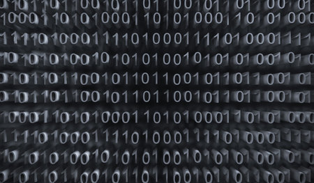 3d Rendering Of Binary Computer Code With Soft Focus Background