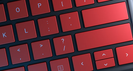 3D Rendering Of Realistic Looking Computer Keyboard Closeup
