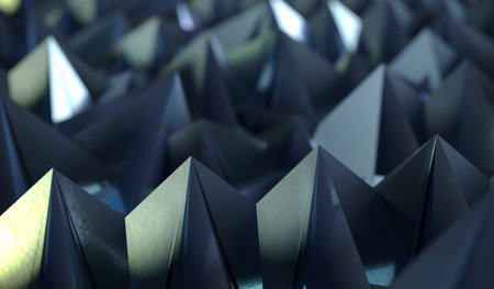 3D Rendering Of Blue And Green Abstract Background Closeupの写真素材