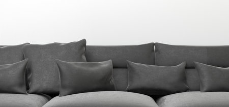 3D Rendering Of Realistic Sofa Cushions Closeupの写真素材