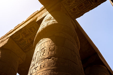 An ancient egyptian column of a temple