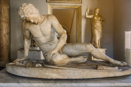 Rome, Italy, August 12, 2008: Dying Galata. Rome Capitoline Museumsのeditorial素材