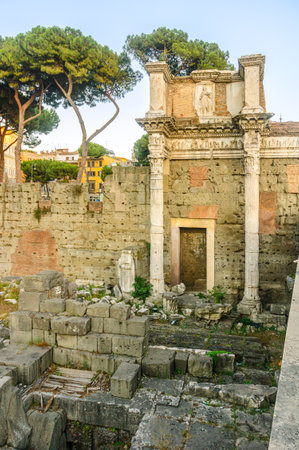 View of the forum of Emperor Nervaの写真素材
