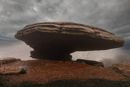 Karst formation in the Torcal de Antequeraの写真素材