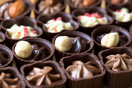 various chocolates as a background - sweet foodの写真素材