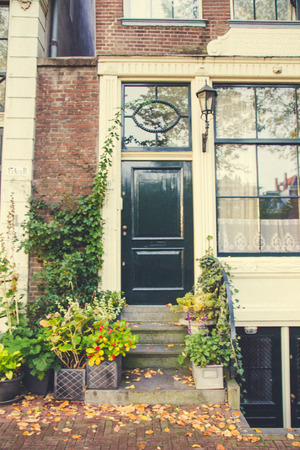 Amsterdam city center, typical holland buildings.のeditorial素材