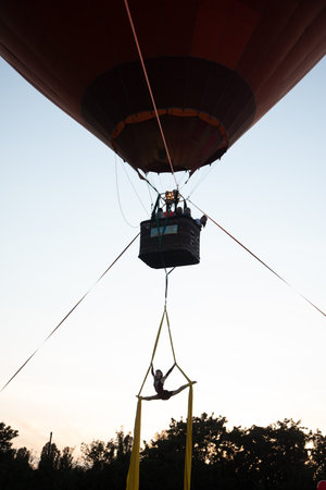 August 23, 2021. Kiev, Ukraine, Balloon Festivalのeditorial素材