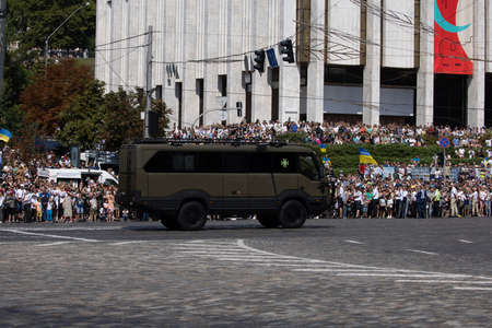 August 24, 2021. Kiev, Ukraine. Parade in honor of the 30th anniversary of the proclamation of independence of Ukraineのeditorial素材