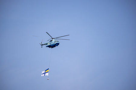 August 24, 2021. Kiev, Ukraine. Parade in honor of the 30th anniversary of the proclamation of independence of Ukraineのeditorial素材