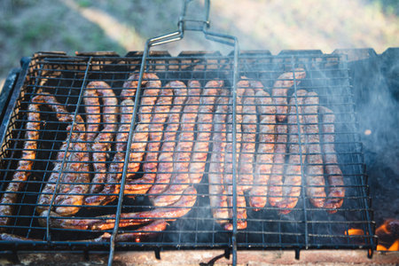 Raw diet marinated chicken meat with teriyaki sauce in a gray bowl. marinating meat for cooking barbecueの写真素材