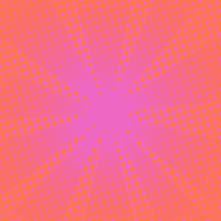 Retro rays comic pink background. Gradient halftone pop art styleのイラスト素材