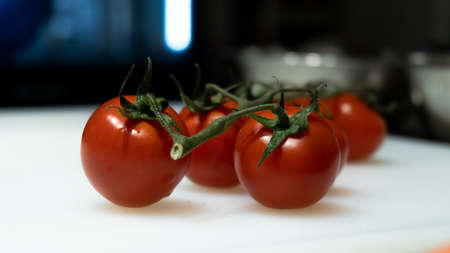 Little cherry tomatoes. isolation. Honey cherry. Group of objects.の写真素材