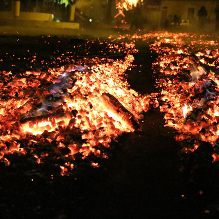 Fire in the groundの写真素材