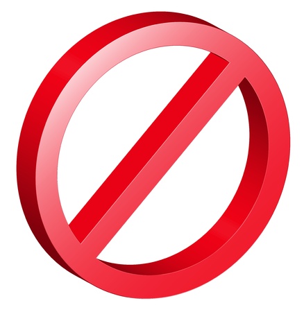 No Sign  Red vector iconのイラスト素材