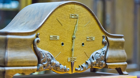 antiques objects and figurines, clocks and receiversの写真素材