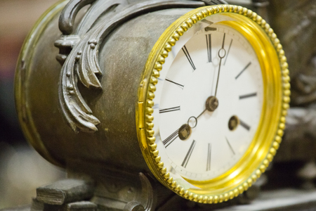 antiques objects and figurines, clocks and receiversの写真素材