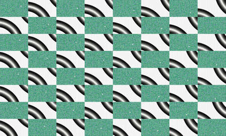 Seamless beautiful pattern of marble tiles connected by metal chains. Fractal background, 3D render for interior decoration, walls and floors in the bathroom and kitchen, and other purposes.の写真素材