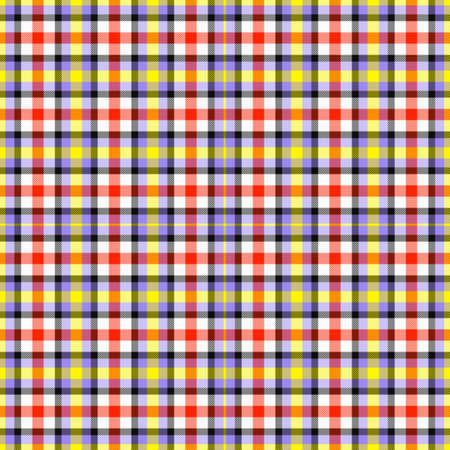 Beautiful seamless tartan multicolors yellow, red, blue and white colors. Abstract classic colors...