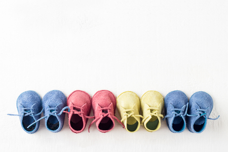 Colorful shoes in the rowの写真素材