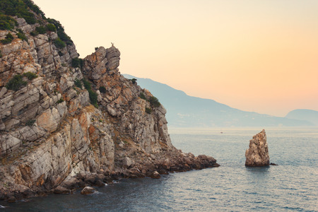Parus (Sail) rock near Gaspra, Yalta, Crimea.の写真素材