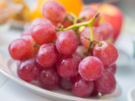 Closeup of Red Grapesの写真素材