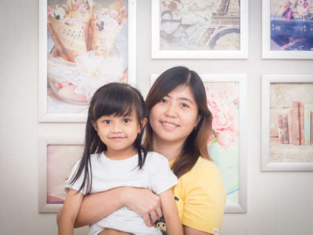 Mother Hug Her Childの写真素材