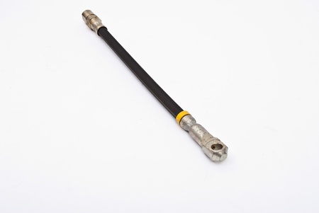 The Car brake hose on white background.の写真素材