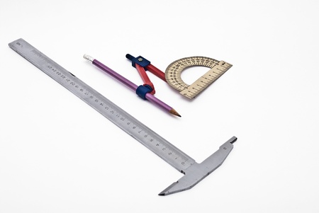 Drawing accesories on white backgroundの写真素材