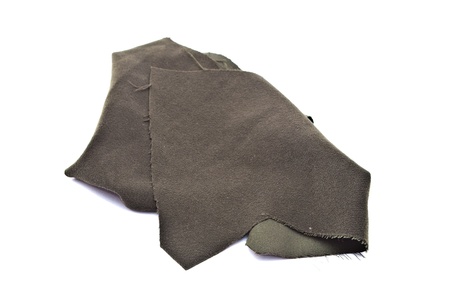 shred to textile matter on white backgroundの写真素材