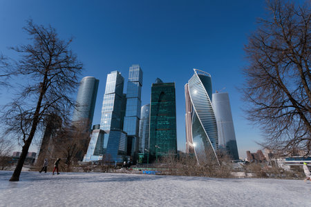 Moscow International Business Center skyscrapersの写真素材