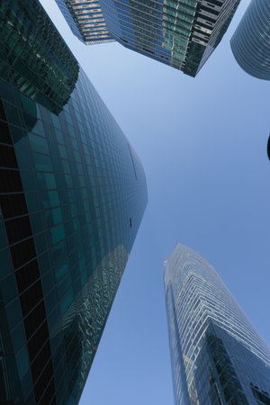 skyscrapers in the financial district of moscowの写真素材