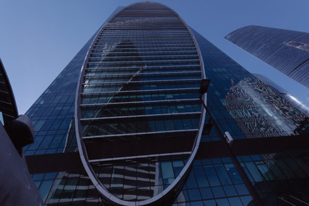 Skyscrapers in the financial district of Moscow, Russiaの写真素材