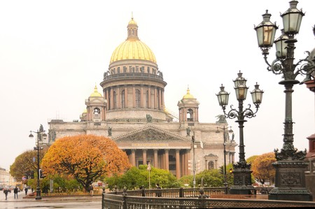Saint-petersburg. Russsia. the saint isaac's cathedralの写真素材